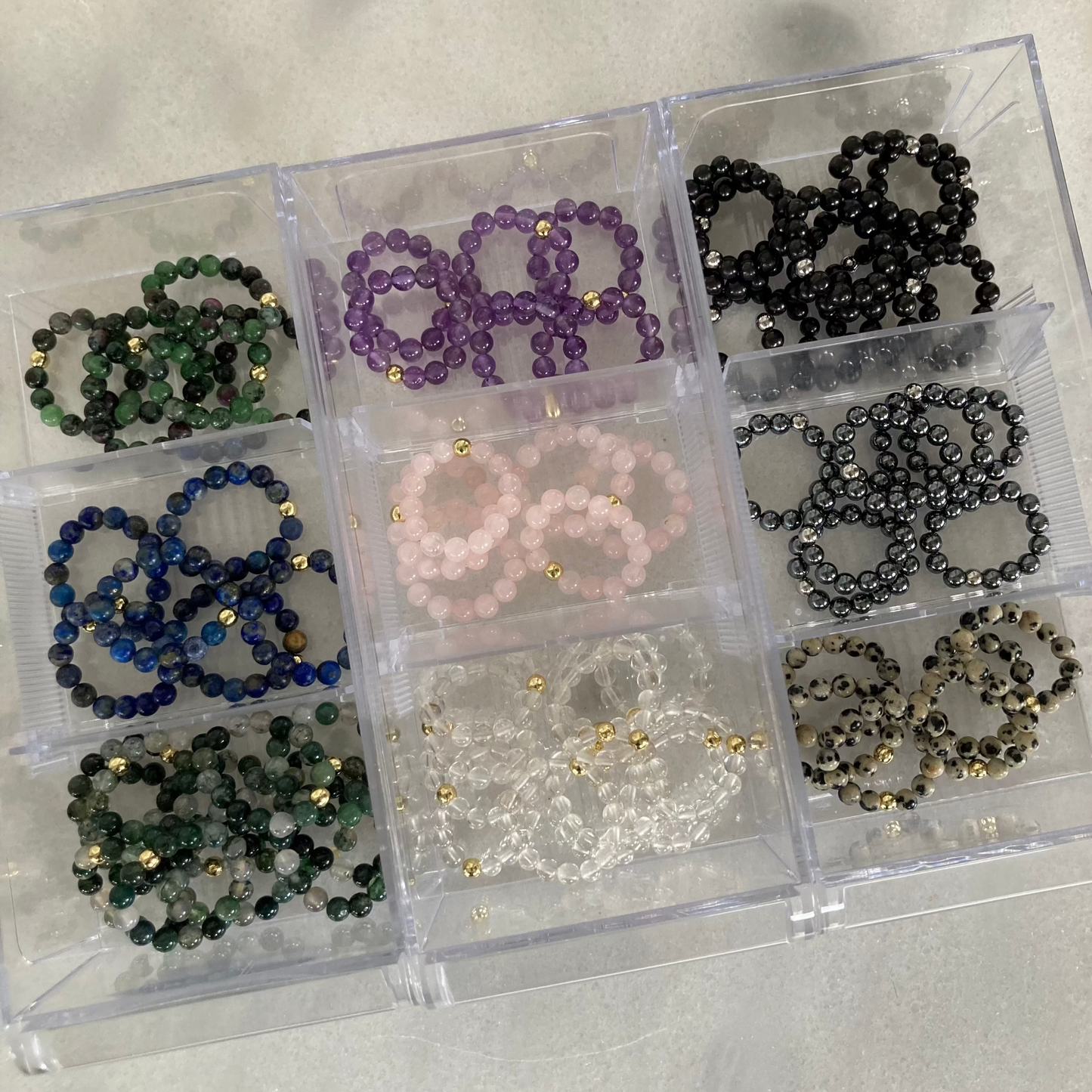 Gemstone Bead Rings