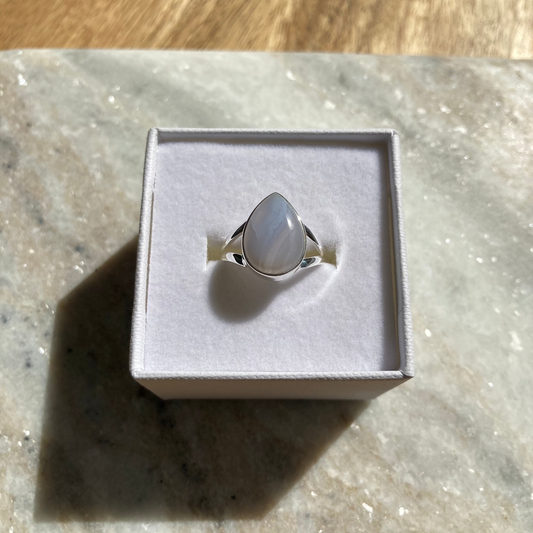 Blue Lace Agate Ring