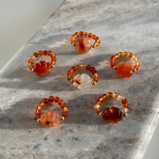 Carnelian Bead Ring